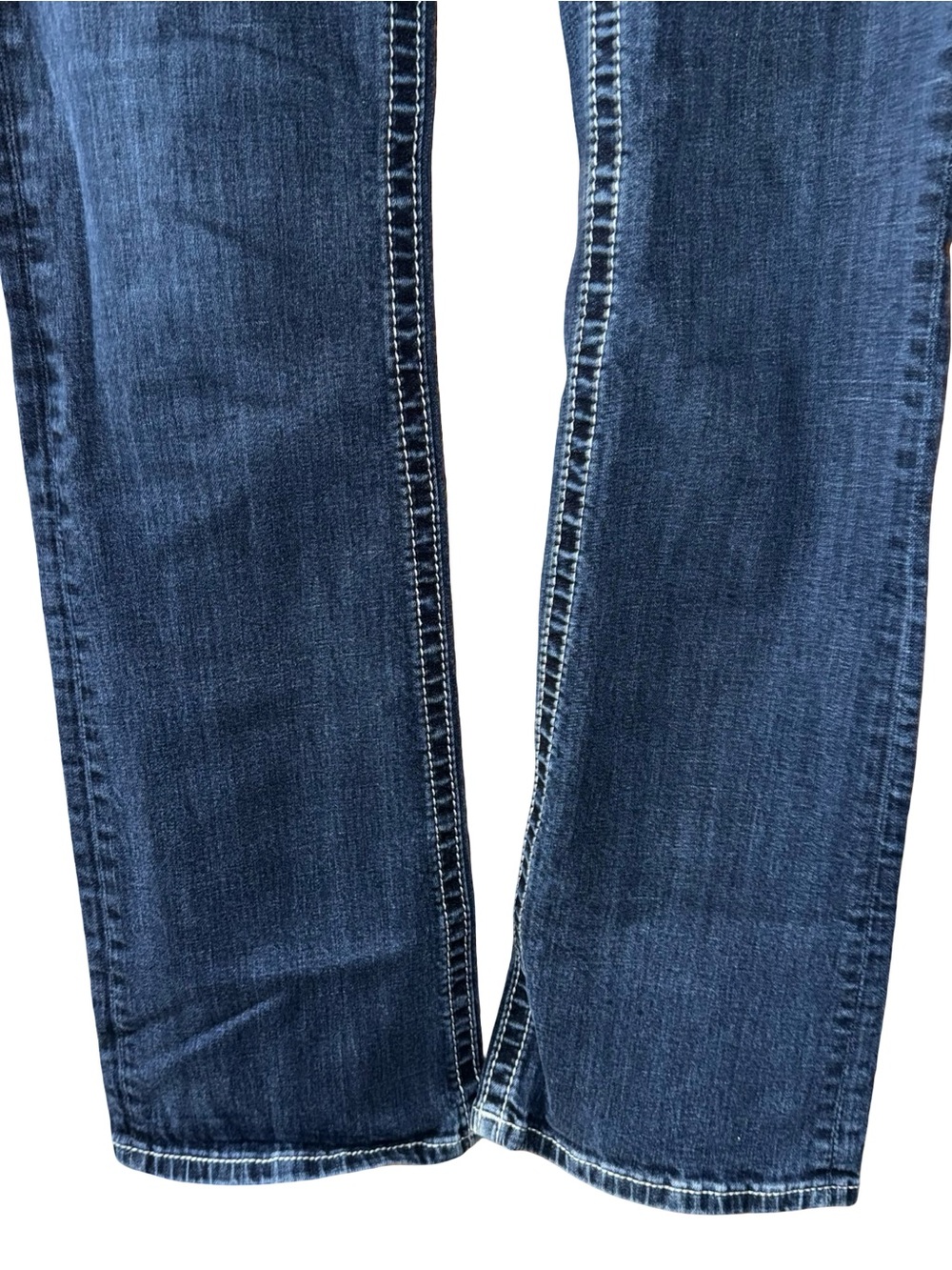 Miss Me Mid Rise Easy Boot Dark Embellished Back Pockets Jeans Wings women’s 28 - Picture 10 of 16
